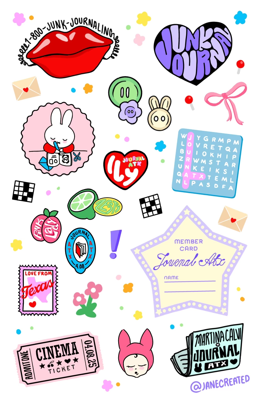 Journal ATX x Martina Calvi Sticker Sheet